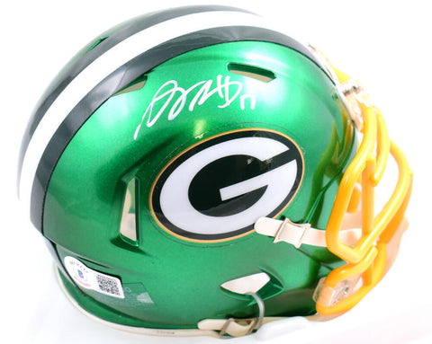 Davante Adams Autographed Packers Flash Speed Mini Helmet WS60665-Beckett W Holo