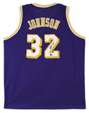 Magic Johnson Authentic Signed Purple Pro Style Jersey Autographed BAS Witnessed