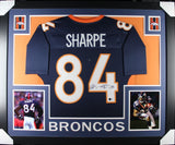 SHANNON SHARPE (Broncos blue SKYLINE) Signed Autograph Framed Jersey Beckett