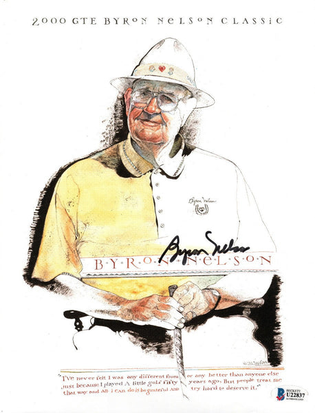 Byron Nelson Signed 2000 GTE Byron Nelson Classic Program Beckett Authenticated