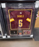 Jayden Daniels Signed Autographed Jersey Framed to 32x40 Fanatics