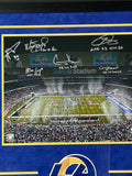LA Rams Super Bowl LVI Celebration 16x20 Photo w/6 LE-56 Signatures Fanatics COA