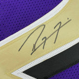 FRAMED Autographed/Signed RAY LEWIS 33x42 Color Rush Football Jersey JSA COA