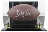 Eagles Brian Dawkins Signed Wilson Super Grip Football W/ Case BAS Witnessed