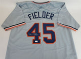 Cecil Fielder Signed Detroit Tigers Road Jersey (Beckett) 3xAll-Star 1B / DH