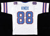 Dawson Knox Signed Bills Jersey (JSA COA) Buffalo 2019 #3 Pick/ 2022 Pro Bowl TE