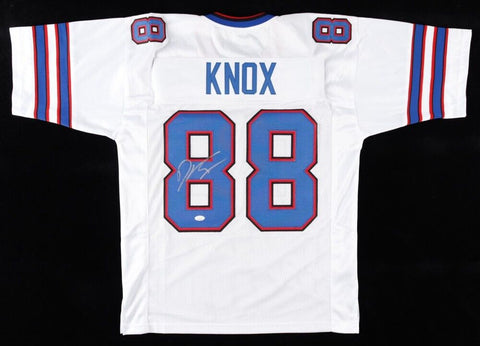 Dawson Knox Signed Bills Jersey (JSA COA) Buffalo 2019 #3 Pick/ 2022 Pro Bowl TE