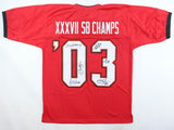 2003 "XXXVII SB Champs" Team-Signed Jersey by 6 Tampa Bay Buccaneers (JSA COA)