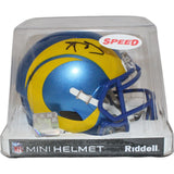 Aaron Donald Autographed/Signed Los Angeles Rams Mini Helmet Beckett 43851