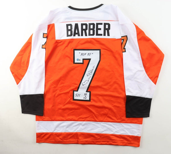 Bill Barber Signed Philadelphia Flyers Jersey "HOF 90" & "SCC 74 & 75" (Beckett)