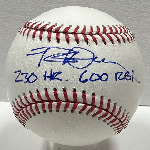 Brewers Outfielder ROB DEER Signed Official MLB Baseball AUTO w/ 230/600 - JSA