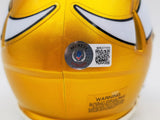 HERSCHEL WALKER AUTOGRAPHED VIKINGS FLASH YELLOW MINI HELMET BECKETT QR 202149
