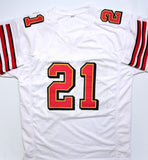 Frank Gore Autographed White Pro Style Jersey-Beckett W Hologram *Black