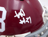 Will Anderson Autographed Alabama Mini Helmet (Smudge) Beckett QR #WU70086