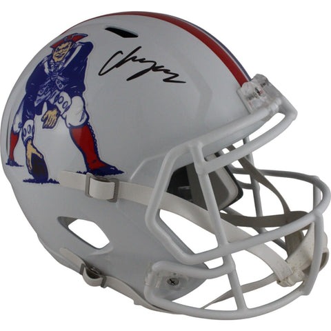 Christian Gonzalez Autographed New England Patriots TB F/S Helmet Beckett 49142