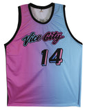 Tyler Herro Authentic Signed Blue & Pink Two Tone Pro Style Jersey BAS Witnessed