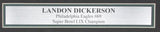 Landon Dickerson Signed/Auto 11x14 Photo Eagles SB LIX Framed Beckett 194061