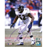 Ray Lewis Autographed/Signed Baltimore Ravens 8x10 Photo Beckett Witness 51052