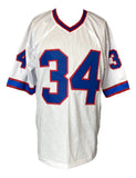 Thurman Thomas Buffalo Signed White Football Jersey 1991 MVP BAS