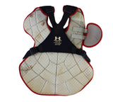 Evan Gattis Signed Game Used Red & Navy Under Armor Catchers Gear -2014 Game Use