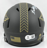 Randall Cunningham Signed Eagles Salute 2025 Speed Mini Helmet - Beckett W Holo