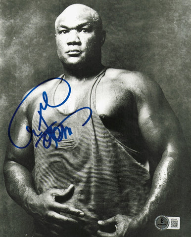 George Foreman Autographed Signed 8x10 Photo Beckett BAS QR #AE31658