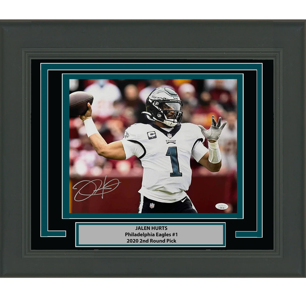 Framed Autographed/Signed Jalen Hurts Philadelphia Eagles 11x14 Photo JSA COA #4