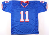 Scott Norwood Signed Buffalo Bills Jersey Inscribed "Wide Right" (Beckett) P.K.