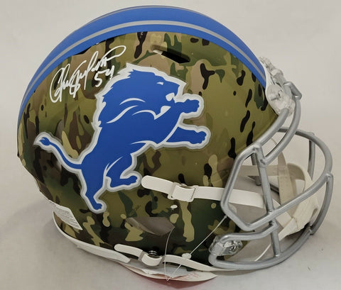CHRIS SPIELMAN SIGNED DETROIT LIONS CAMO SPEED AUTHENTIC HELMET BECKETT COA