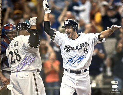 Brewers PRINCE FIELDER & RYAN BRAUN Signed 16x20 Photo #1 AUTO - BAS JSA