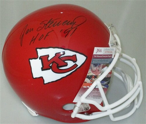 Chiefs JAN STENERUD Signed Full Size Throwback Replica Helmet AUTO w/ HOF - JSA