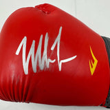Autographed/Signed Mike Tyson Imperfect Red Everlast Boxing Glove Holo COA