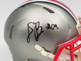 DENZEL BURKE AUTOGRAPHED OHIO STATE FLASH GRAY MINI HELMET BECKETT QR 203891