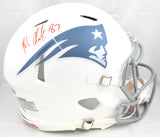 Rob Gronkowski Signed Patriots F/S Rivalries 25 Speed Authentic Helmet Beckett W