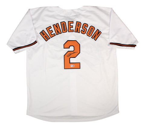 Gunnar Henderson Baltimore Signed White Baseball Jersey BAS