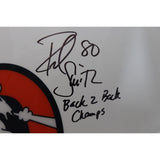 John Elway Shannon Sharpe Ed McCaffrey Rod Smith Signed Pro Helmet BAS 45441