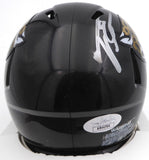 Travis Etienne Autographed Jaguars Black Speed Mini Helmet (Smudged) JSA AR44764
