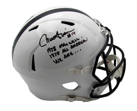Chuck Fusina Autographed Full Size Speed Replica Football Helmet Penn State JSA