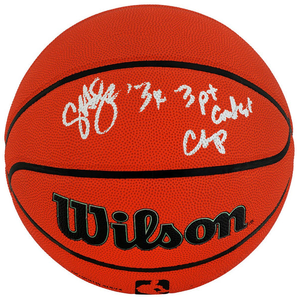 Craig Hodges Signed Wilson Indoor/Outdoor NBA Basketball w/3x 3-PT Champ -SS COA