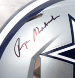 Drew Pearson Roger Staubach Signed Cowboys F/S Speed Authentic Helmet- Beckett W