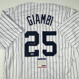 Autographed/Signed Jason Giambi New York Pinstripe Jersey PSA/DNA COA