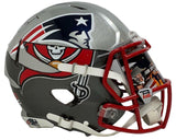 TOM BRADY Autographed Patriots / Bucs Mashup Authentic Helmet FANATICS LE 12/12