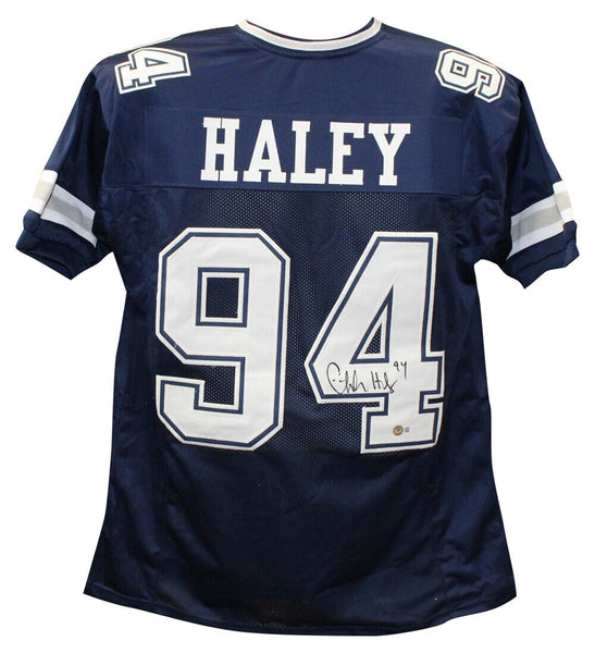 Charles Haley Autographed/Signed Pro Style Blue XL Jersey BAS 40269