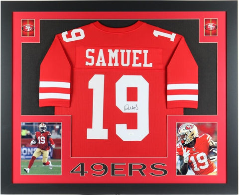 Deebo Samuel Signed San Francisco 49ers 35x43 Framed Jersey (JSA) All Pro W.R.