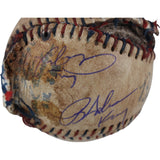Sandlot Cast Autographed Ripped Baseball 7 Cast Members Beckett Witness 49316