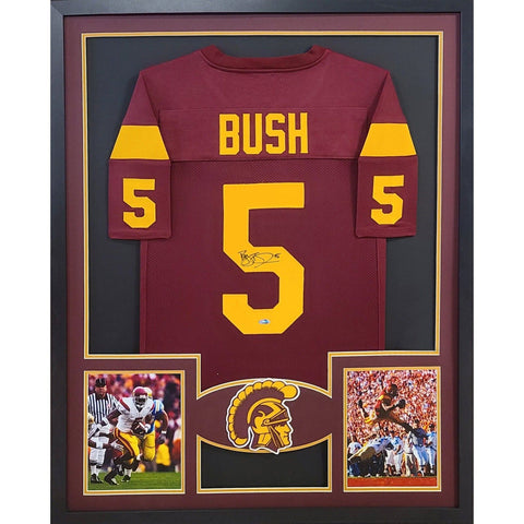 Reggie Bush Autographed Signed Framed USC Southern Cal Jersey TRISTAR