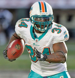 Ricky Williams Signed Miami Dolphin 35"x43" Framed Jersey (Beckett) Pro Bowl RB