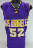 Jamaal Wilkes Signed Los Angeles Lakers Purple Home Picture Jersey (Beckett COA)