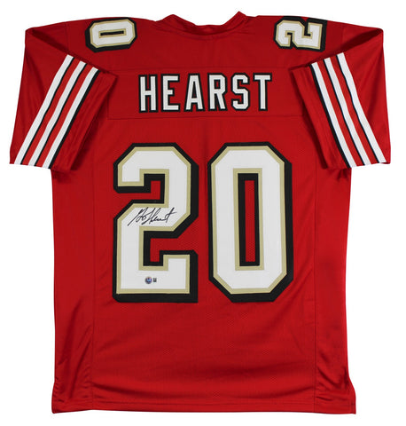 Garrison Hearst Signed Red Pro Style Jersey w/ Dropshadow BAS Witnessed