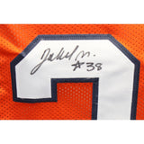 Jaleel McLaughlin Autographed/Signed Orange Pro Style Jersey JSA 42958